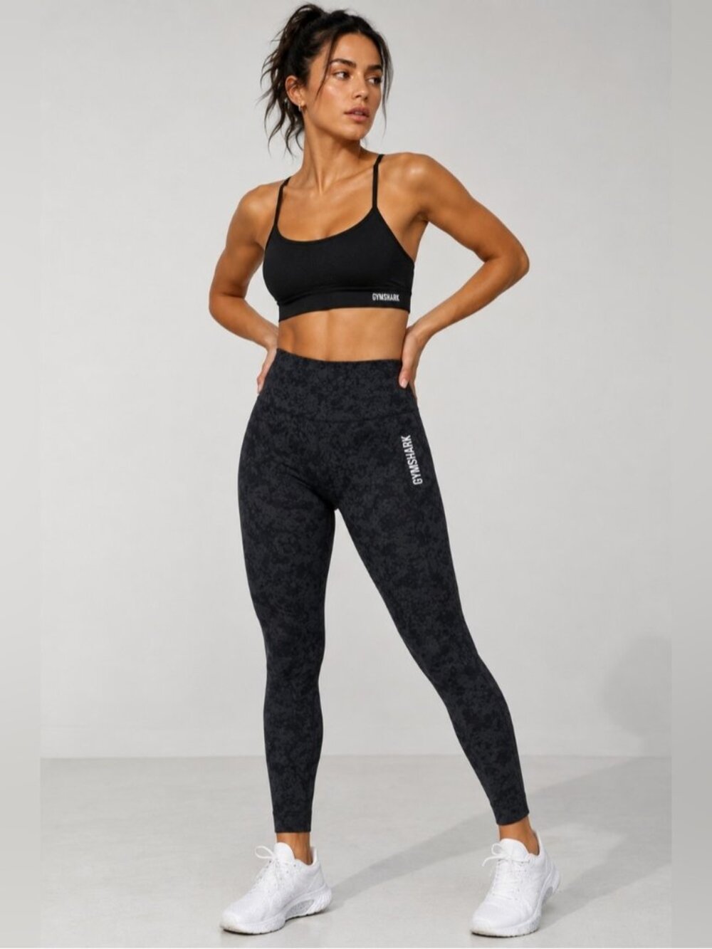 Gymshark Black Camo Seamless Leggings Size S